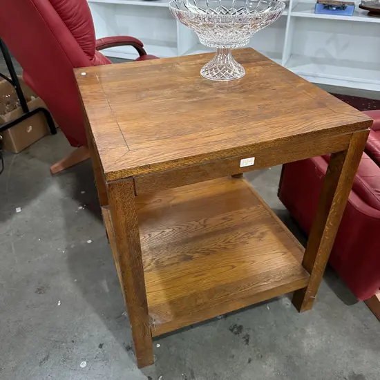 Oak corner table