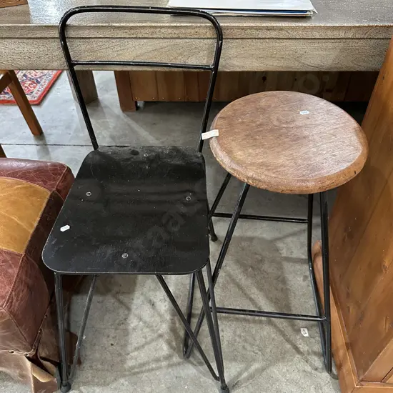 60s chair and stool