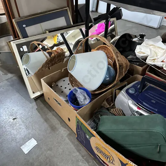 2 box lots plus art and mirror
