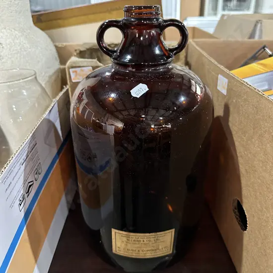 Vintage flask W J Bush & Co