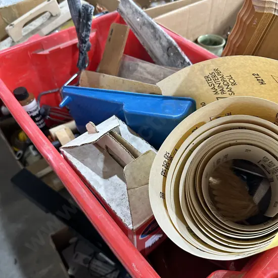 Painting tools, sandpaper etc