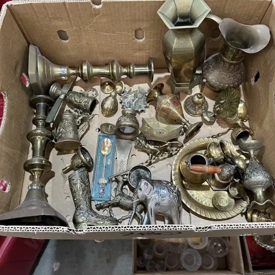 Collection of brassware