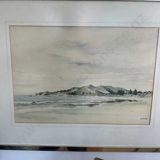 2 Coastal watercolours signed