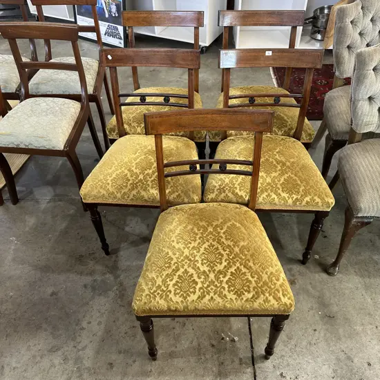 Set of 5 Sheraton revival dining chairs