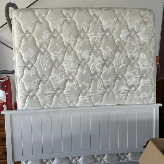 Queen bed and headboard