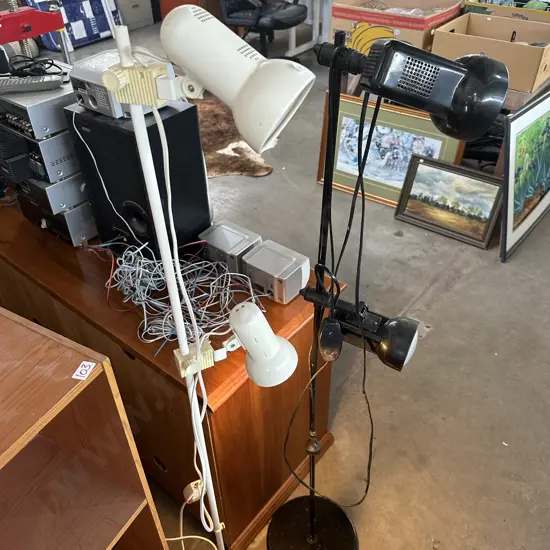 2 x lamp stand (one early Dutch)