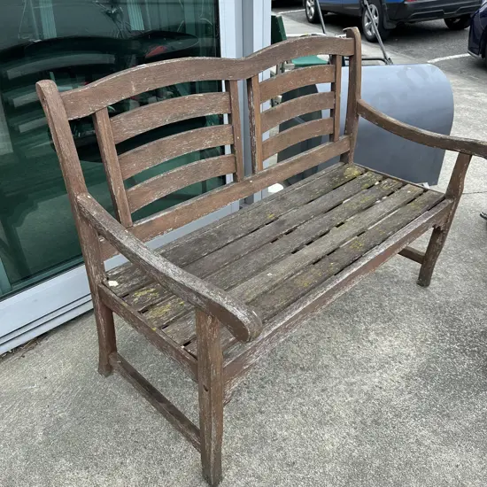 Wooden garden seat