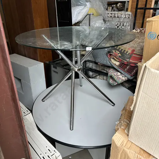 Glass top table plus reception table