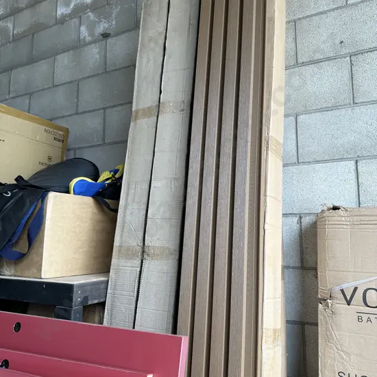 New cladding (some damaged panels)