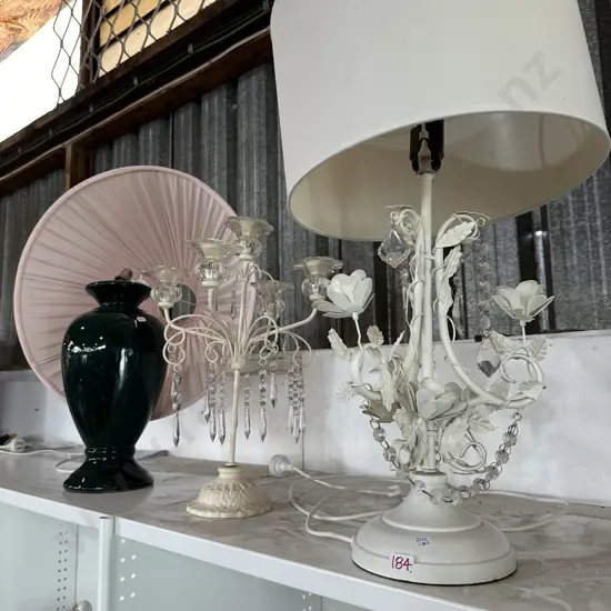 2 lamps and candleabra