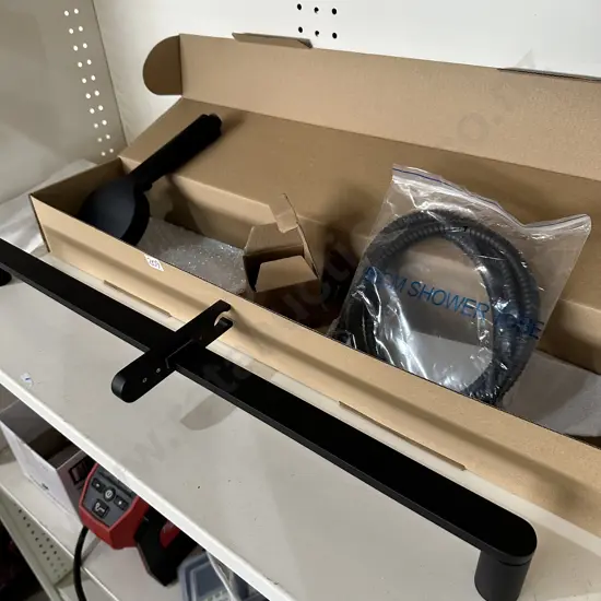 New black metal shower fittings