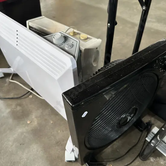 fan and 2 heaters