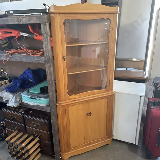 Rimu corner cabinet- solid