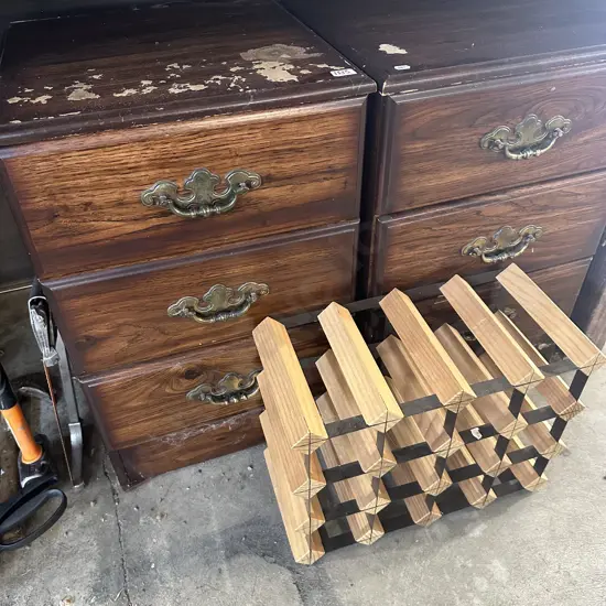 Average bedsides plus wine rack