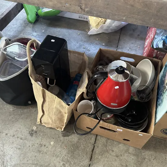 Soda stream, box lot etc