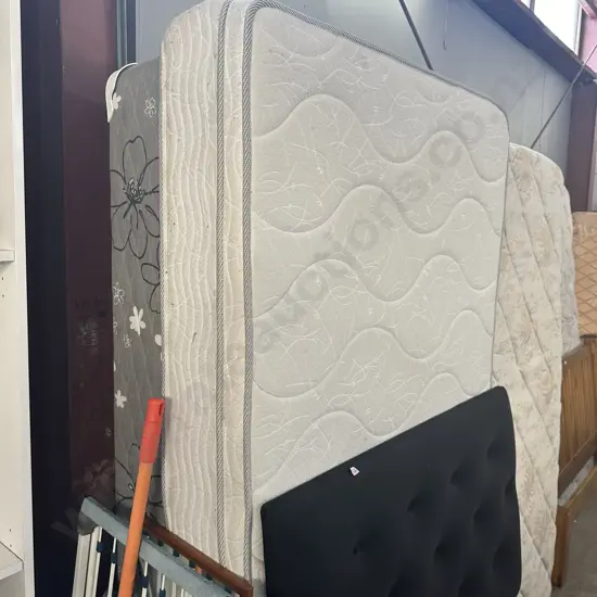 King single and headboard (base not matching)