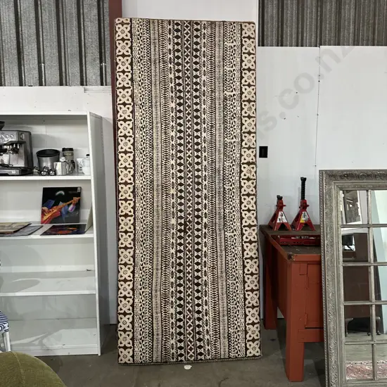 Tapa cloth headboard