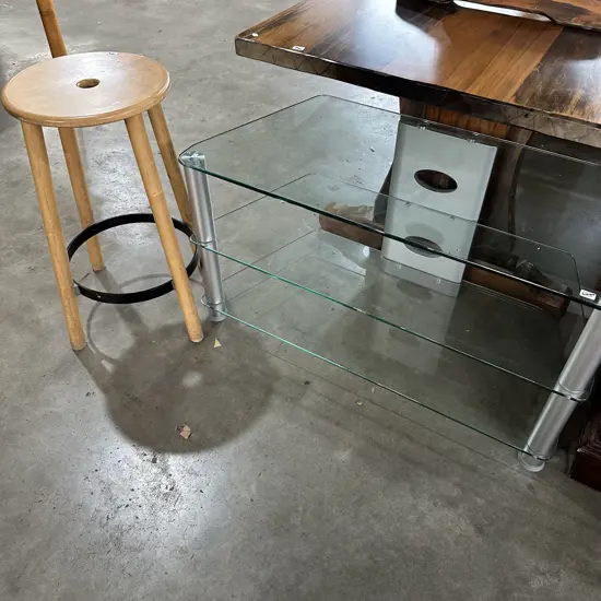 TV stand and bar stool