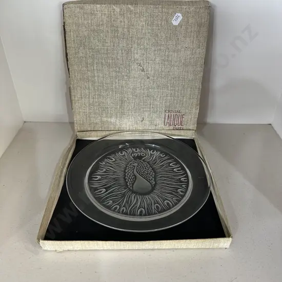 Lalique Peacock plate