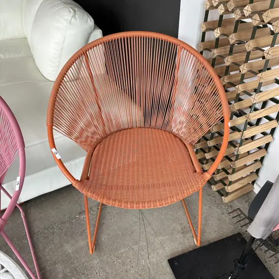 Orange Woven designer chair