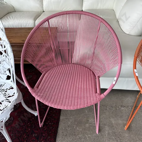 Pink Woven designer chair