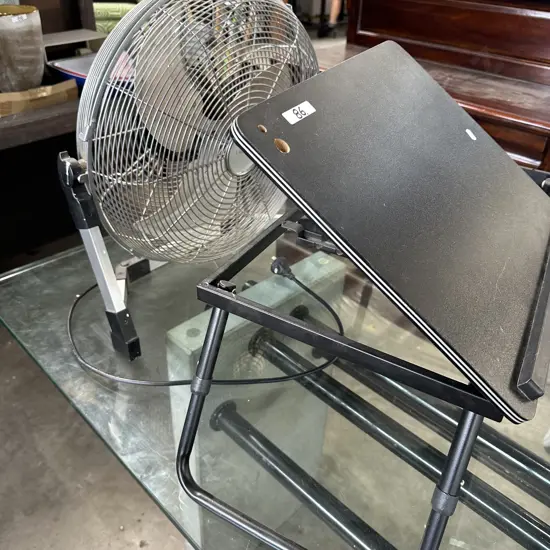 Fan, stand, 2 TV mounts