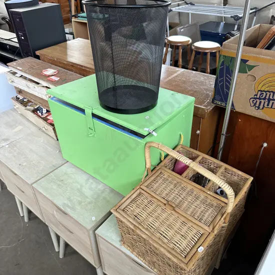 Box, bin, basket, lamp