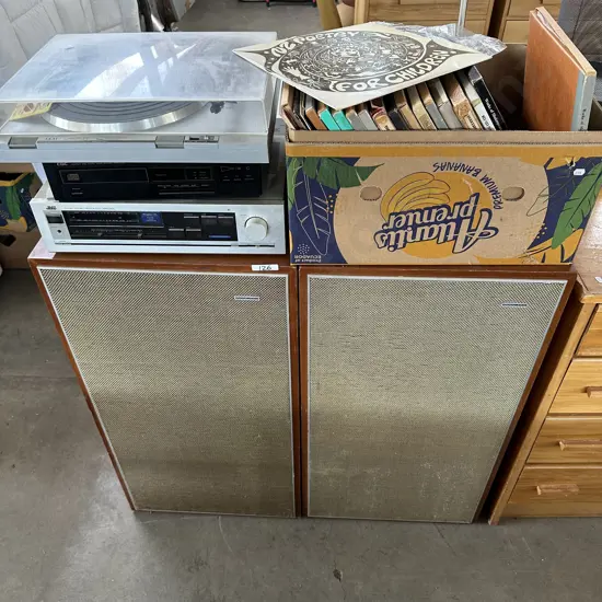 Vintage Stereo system plus LPs