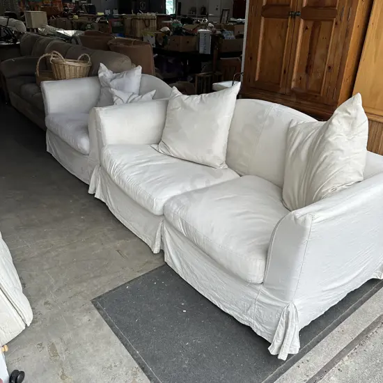 2pc lounge suite with feather cushions
