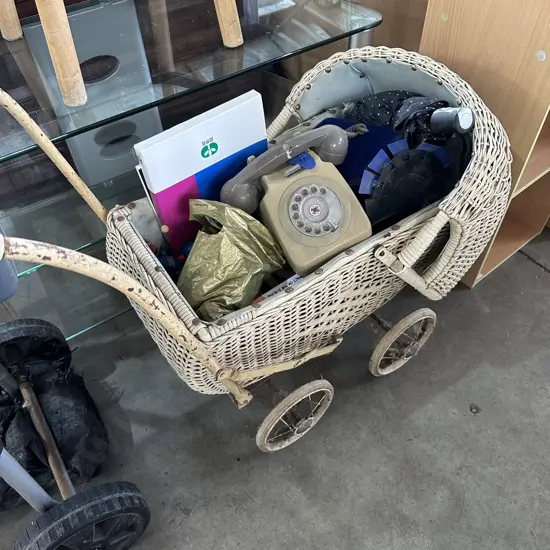 Pram and contents