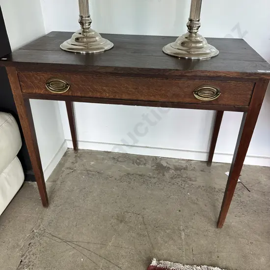 Oak side table with draw 91 x 50cm