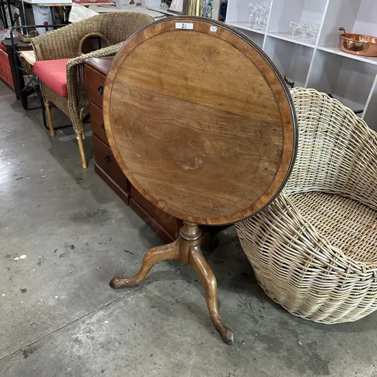 Tilt top Edwardian occasional  table 620mm across