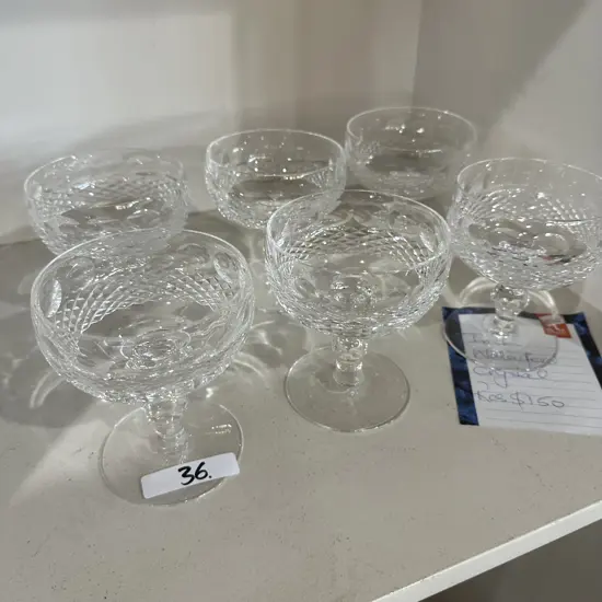 Set of 6 Waterford glasses
