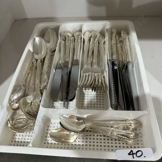 Tray of cutlery