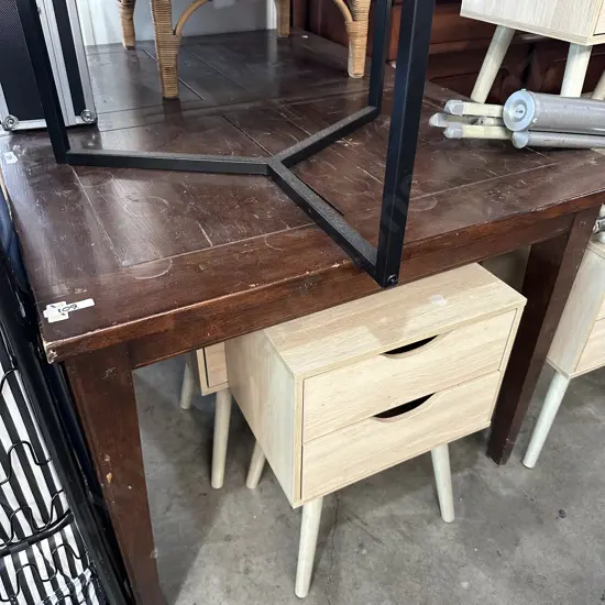 Oak garage table