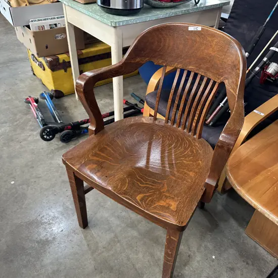 Colonial Oak office chair (damage)