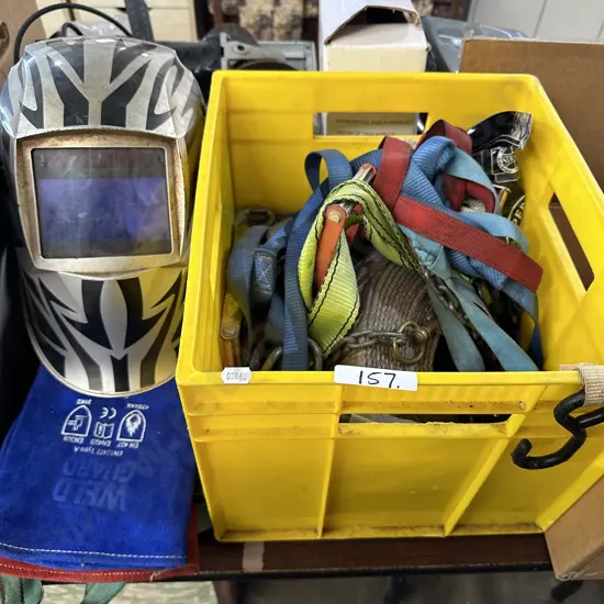 Strops, welding gloves etc