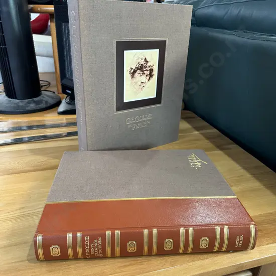 Leather bound boxed C.F.Goldie book of Prints, Drawings &Criticism plus other