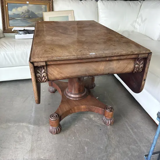 Regency period Breakfast table with cutlery drawer c1830