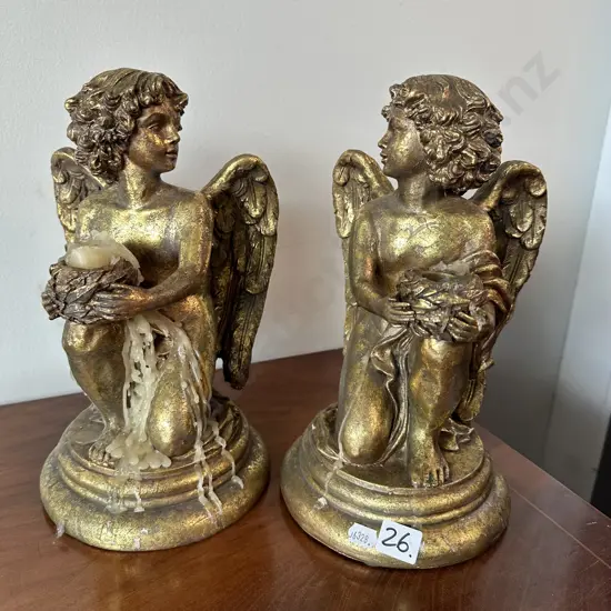 Pr decorative cherub candle sticks