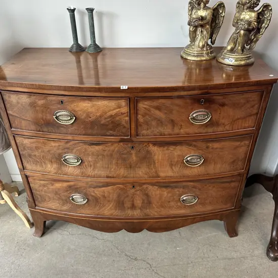 Sheraton Revival serpentine chest