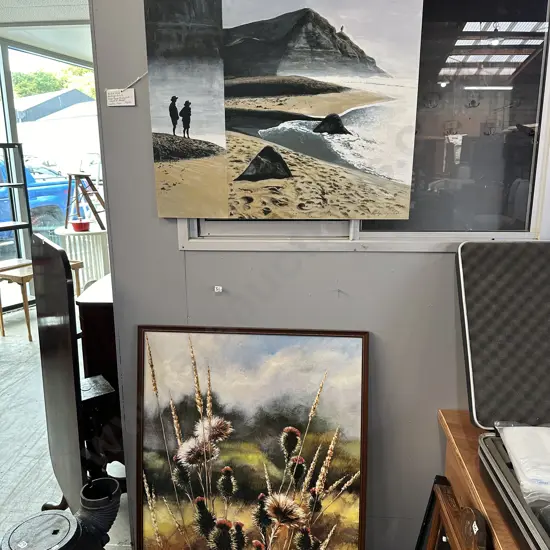 Painting and print and mirror