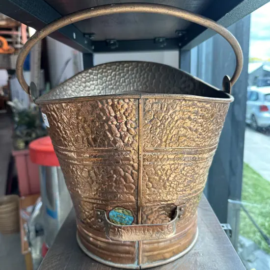 Copper coal bucket