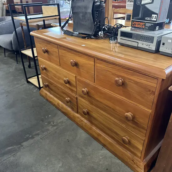 Solid Rimu matching chest drawers 1450mm