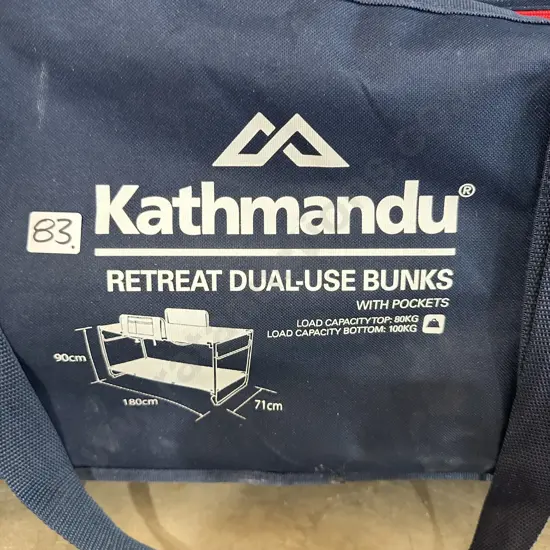 As new camping bunk set