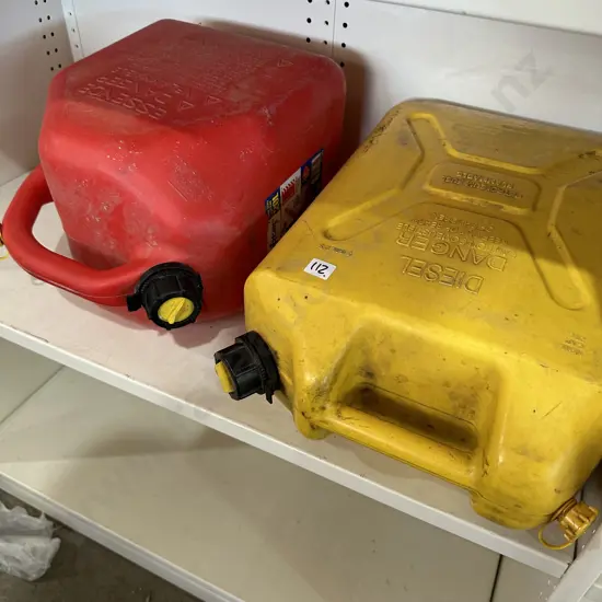 Petrol cans plus swap a crate of beer bottles