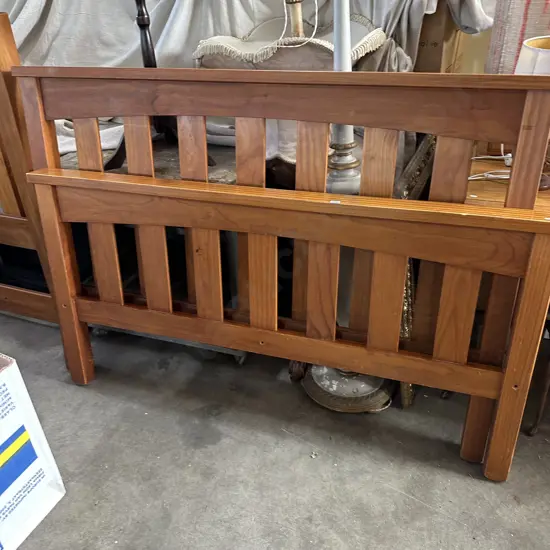 Queen slat bed ends and frame
