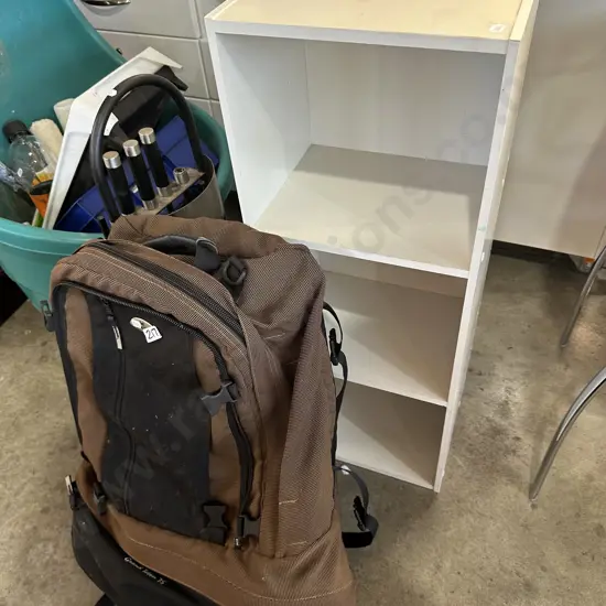 Back pack and 2 shelves