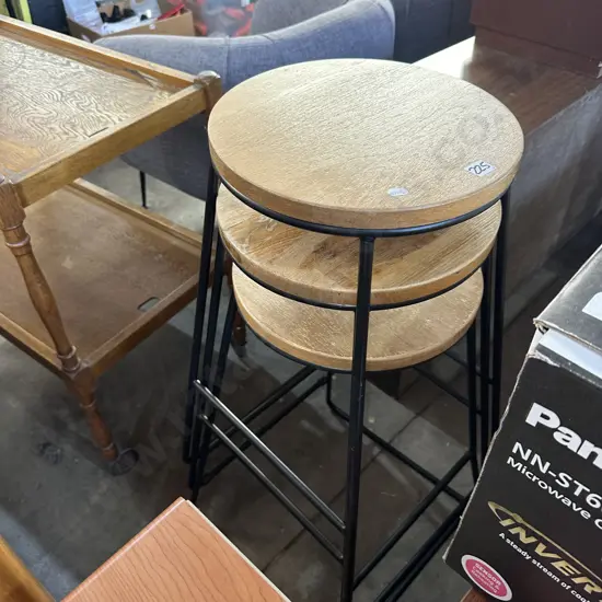 Metal wood bar stools