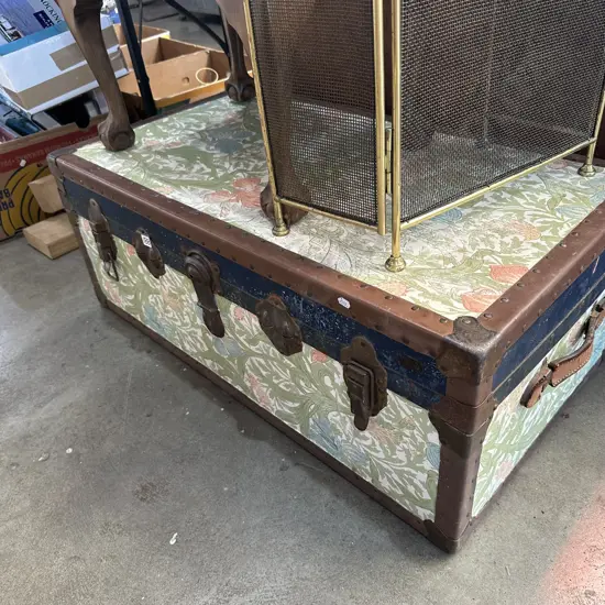 Travel trunk (one missing handle)